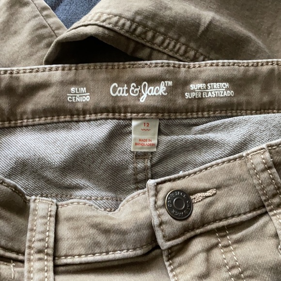 NWOT size 12 slim super stretch dark khaki pants - Picture 3 of 10